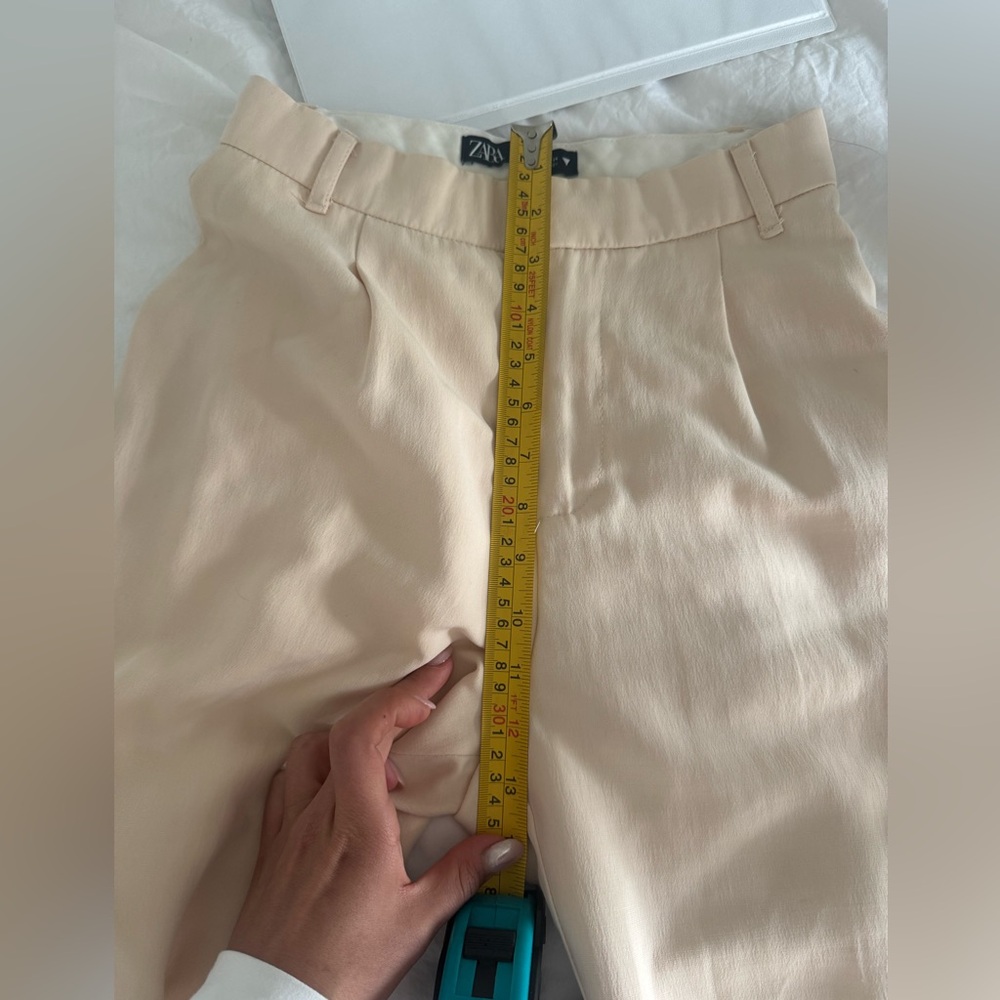 Cream Wide-Leg Trousers - Picture 6 of 6